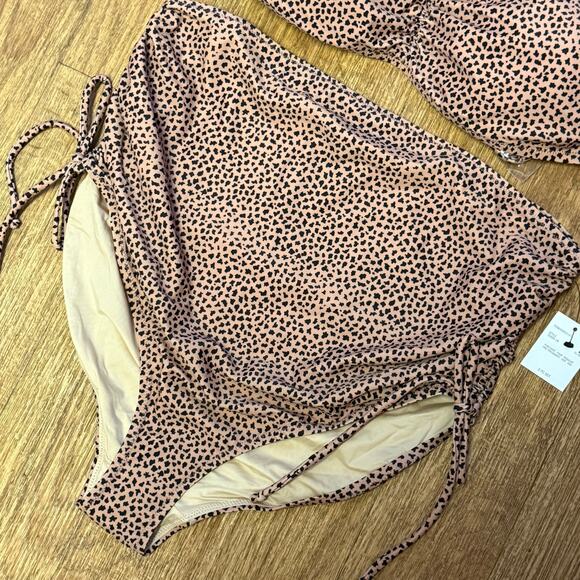 A Pea in the Pod Maternity Animal Print Convertible Two-Piece Swimsuit Set - Picture 4 of 12